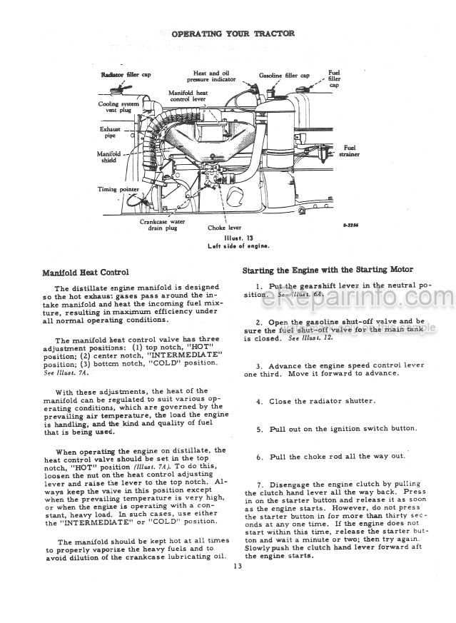 Photo 3 - Case IH McCormick O4 OS4 Operators Manual Tractor