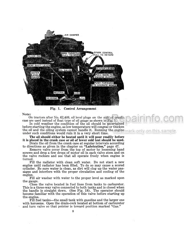 Photo 5 - Case IH Mogul 12-25 Operators Manual Tractor