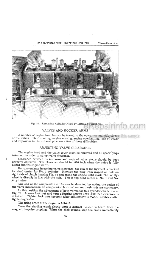 Photo 2 - Case IH Model SI Air Borne Maintenance Instructions And Parts Catalog Tractor