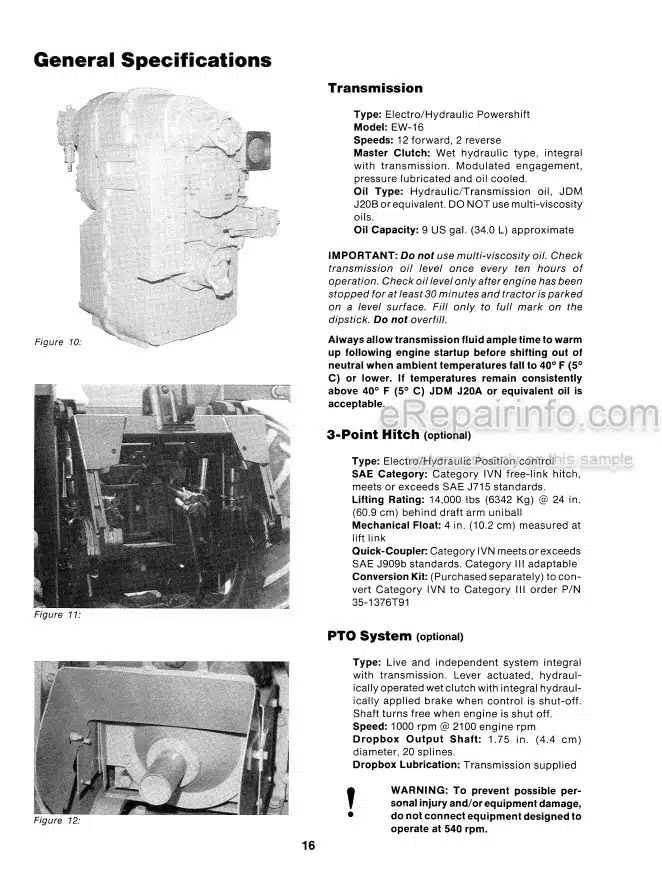 Photo 3 - Case IH Panther Lion 1000 Power-Shift Operators Manual Tractor