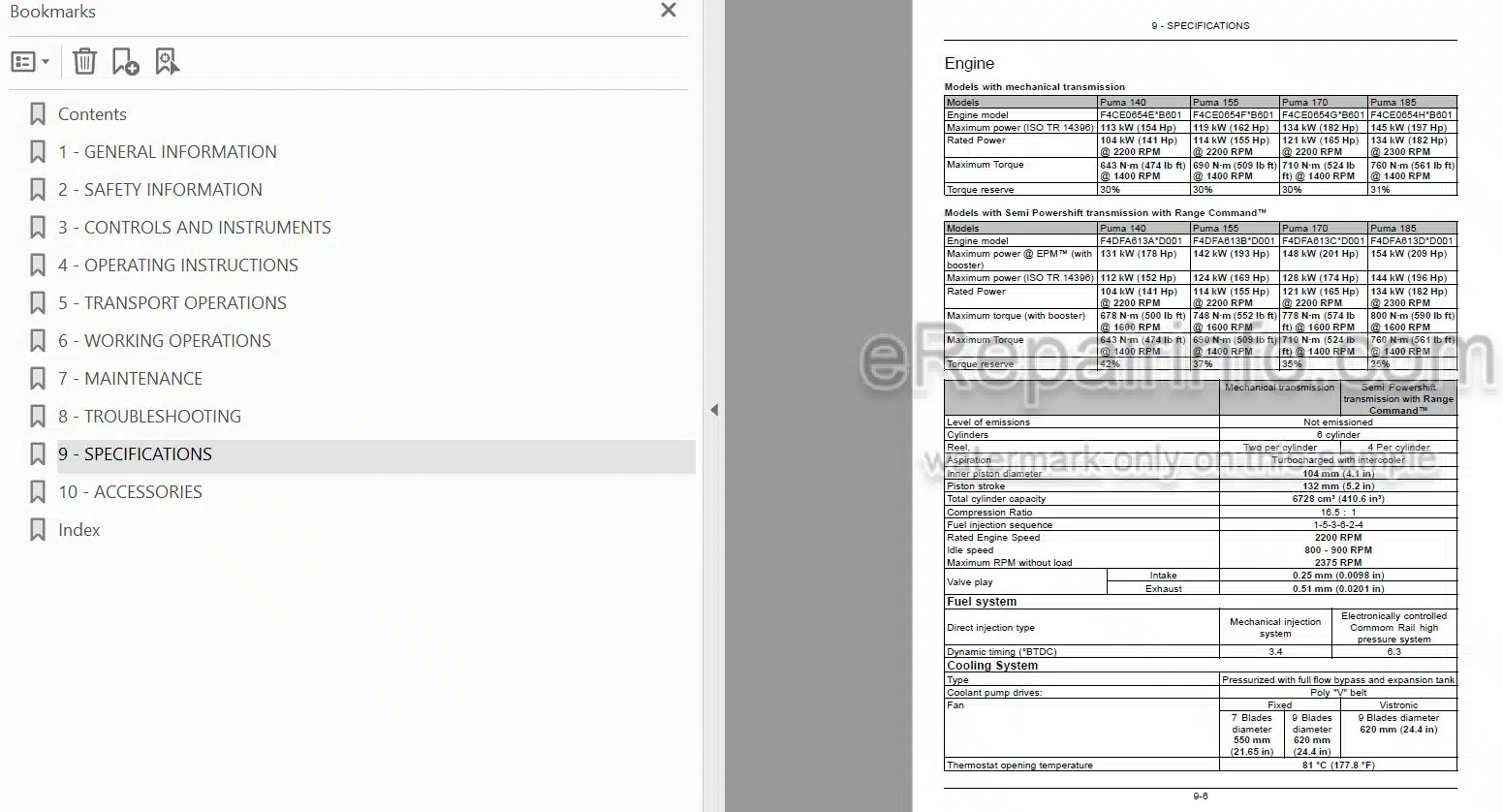 Photo 5 - Case IH Puma 140 155 170 185 Operators Manual Tractor