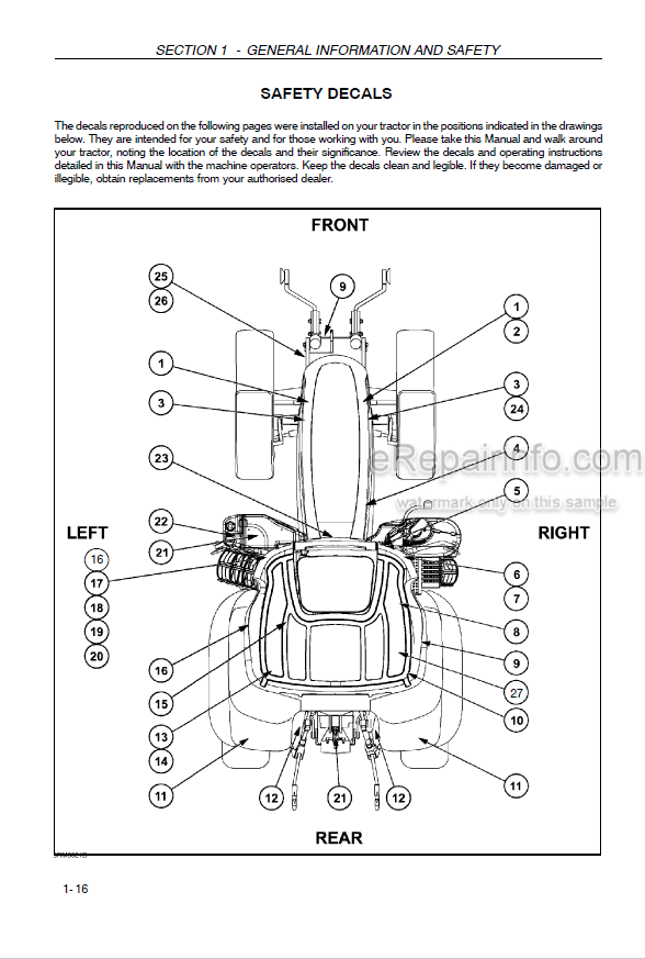 Photo 4 - Case IH Puma 165 180 195 210 165CVT 180CVT 195CVT 210CVT 225CVT Operators Manual Tractor
