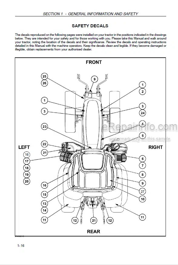 Photo 4 - Case IH Puma 165 180 195 210 165CVT 180CVT 195CVT 210CVT 225CVT Operators Manual Tractor