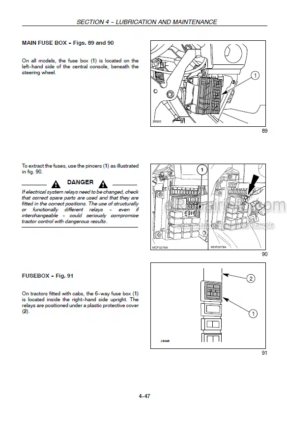 Photo 12 - Case IH Quantum 65C 75C 85C 95C Operators Manual Tractor