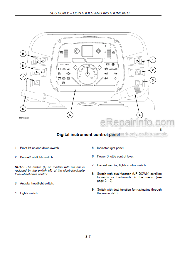 Photo 5 - Case IH Quantum 65C 75C 85C 95C Operators Manual Tractor