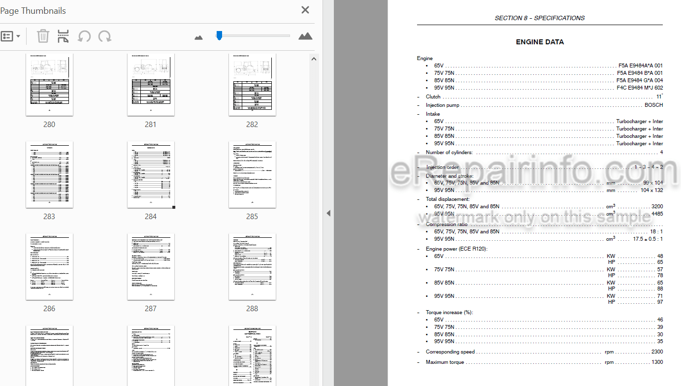 Photo 4 - Case IH Quantum 65V 75V 85V 95V 75N 85N 95N Operators Manual Tractor