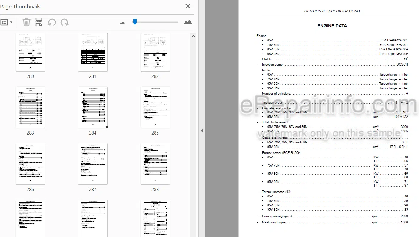 Photo 4 - Case IH Quantum 65V 75V 85V 95V 75N 85N 95N Operators Manual Tractor