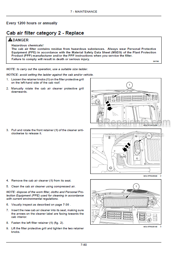Photo 7 - Case IH Quantum 80CL 90CL 100CL 110CL Operators Manual Tractor