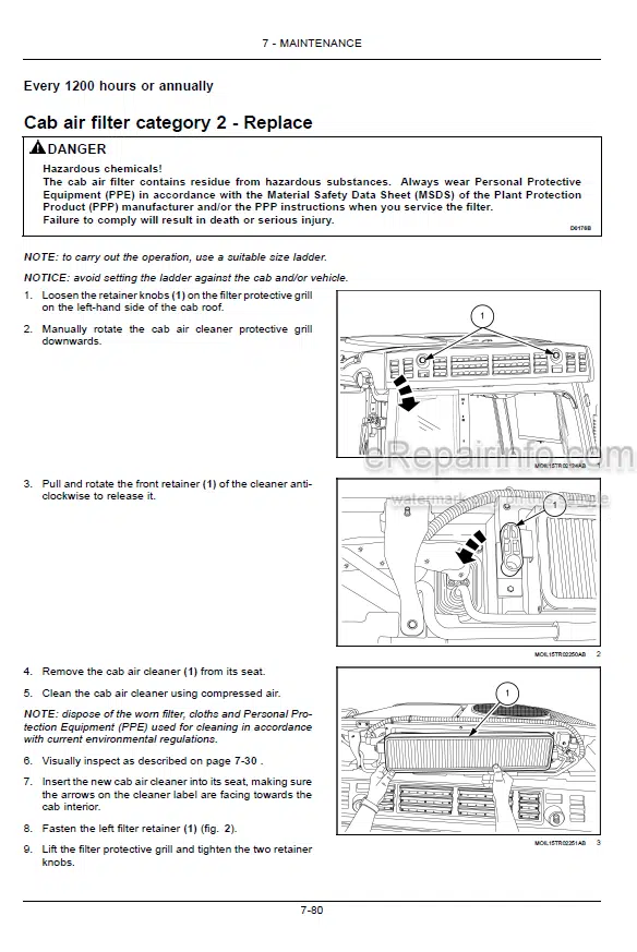 Photo 7 - Case IH Quantum 80CL 90CL 100CL 110CL Operators Manual Tractor