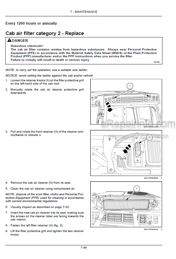 Photo 10 - Case IH Quantum 80F 90F 100F 110F Operators Manual Tractor HLU00001-