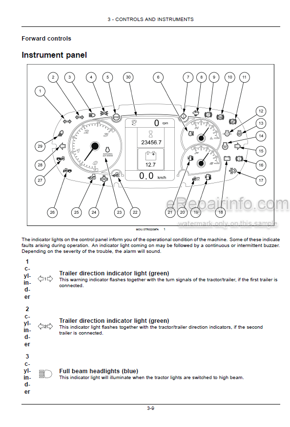 Photo 3 - Case IH Quantum 80F 90F 100F 110F Operators Manual Tractor