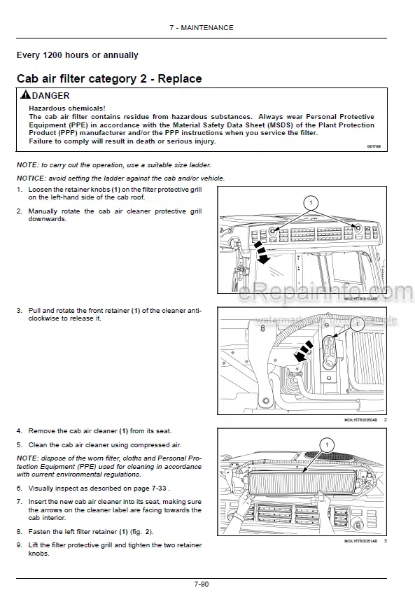 Photo 9 - Case IH Quantum 80V 90V 100V 110V Operators Manual Tractor HLU00001-