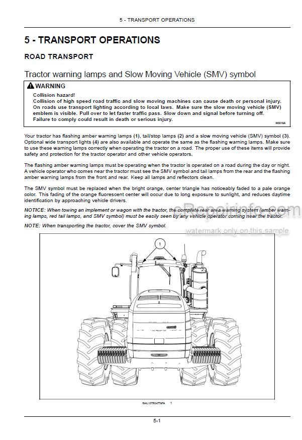 Photo 4 - Case IH Rowtrac Steiger Quadtrac 370 420 470 500 540 580 620 Tier 4B Final Operators Manual Tractor ZEF300001-