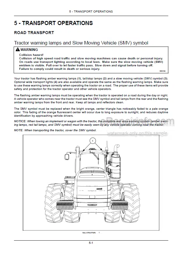 Photo 4 - Case IH Rowtrac Steiger Quadtrac 370 420 470 500 540 580 620 Tier 4B Final Operators Manual Tractor ZEF300001-