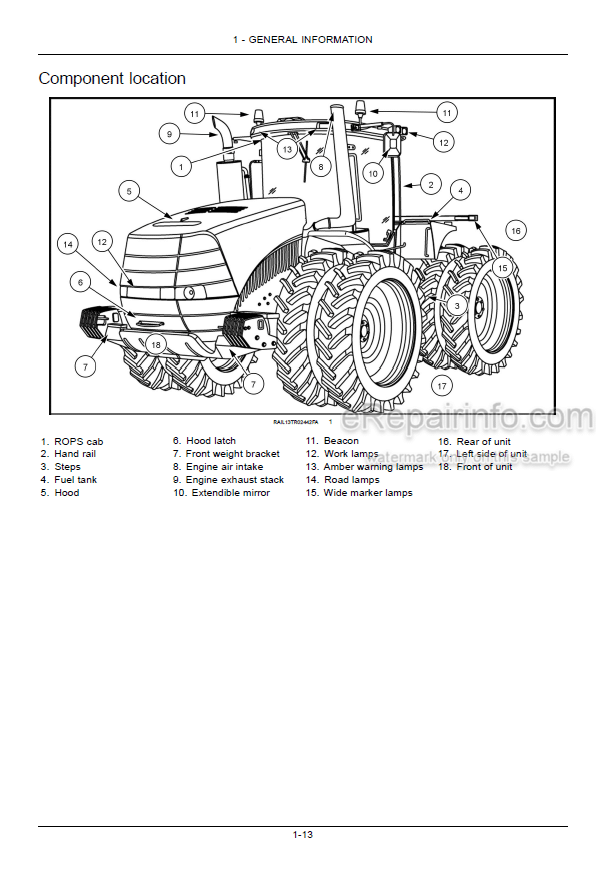 Photo 4 - Case IH Rowtrac Steiger Quadtrac 400 450 500 550 600 Tier 2 Operators Manual Tractor ZDF100001-