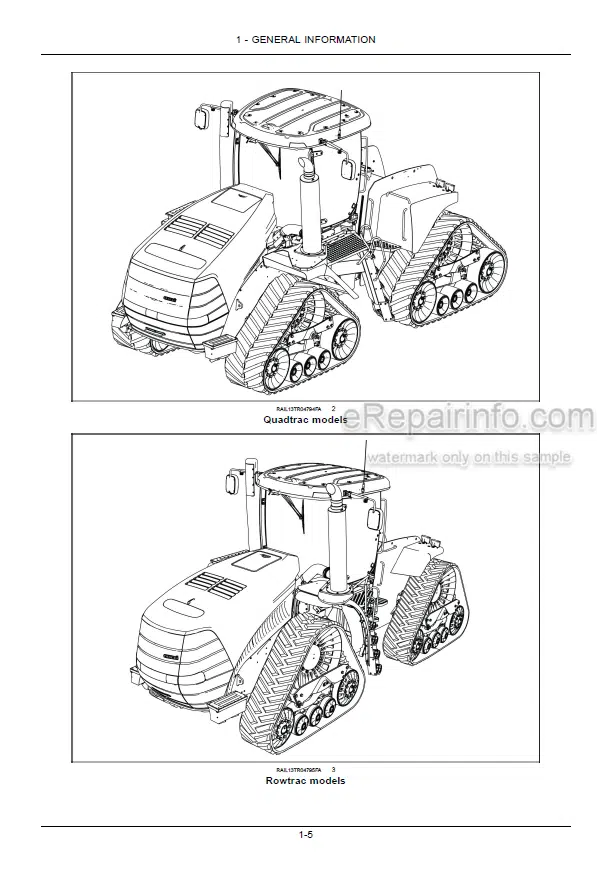 Photo 5 - Case IH Rowtrac Steiger Quadtrac 400 450 500 550 600 Tier 2 Operators Manual Tractor ZEF300001-