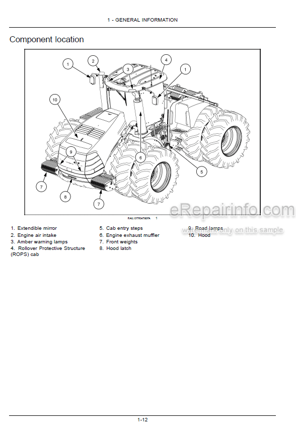 Photo 5 - Case IH Rowtrac Steiger Quadtrac 400 450 500 550 600 Tier 2 Operators Manual Tractor ZEF303001-