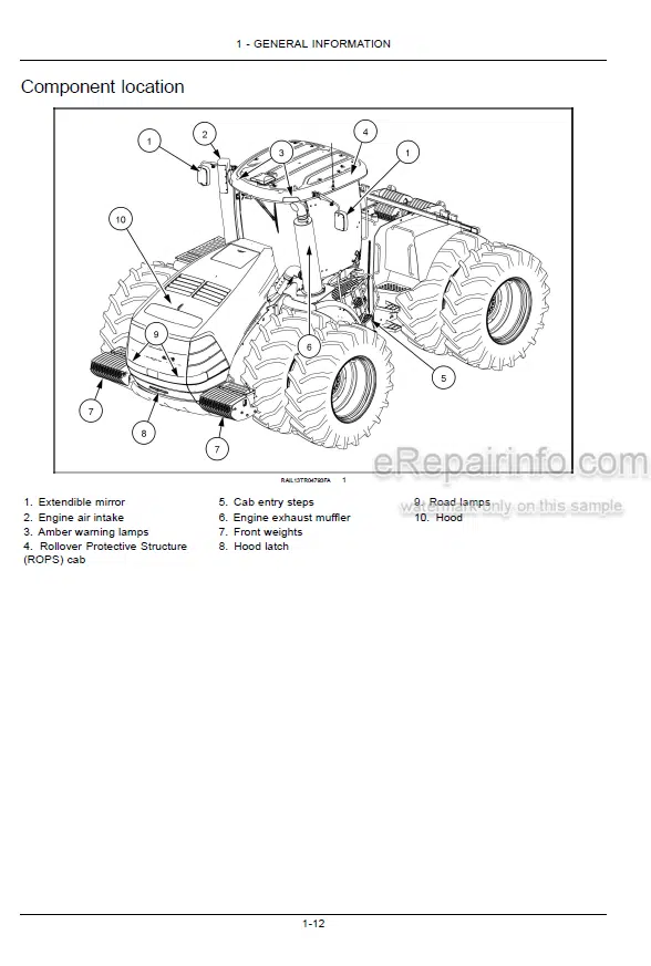 Photo 5 - Case IH Rowtrac Steiger Quadtrac 400 450 500 550 600 Tier 2 Operators Manual Tractor ZEF303001-