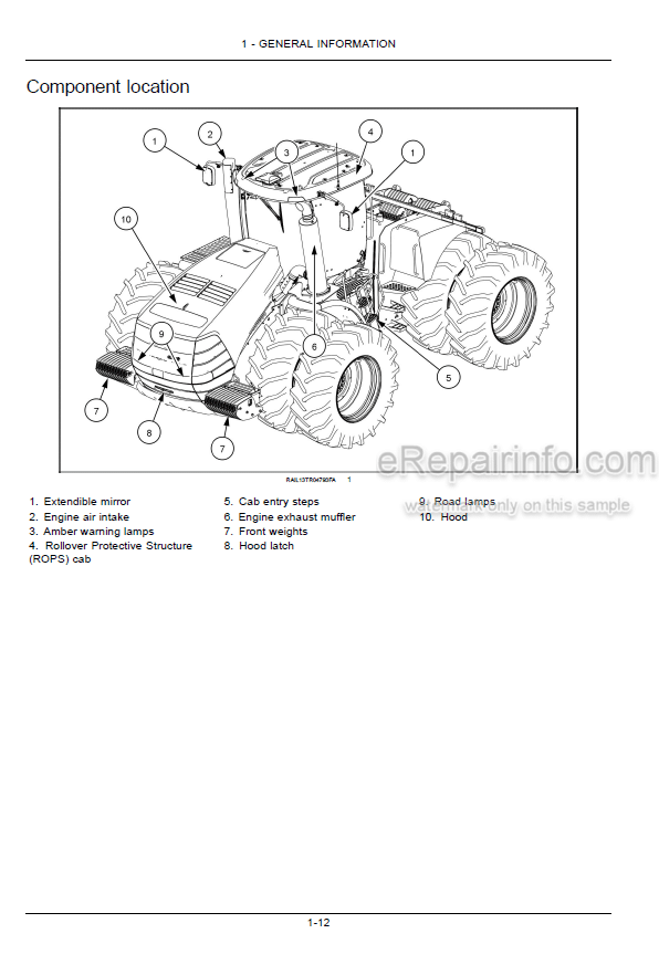 Photo 5 - Case IH Rowtrac Steiger Quadtrac 400 450 500 550 600 Tier 2B Operators Manual Tractor ZFF303800-