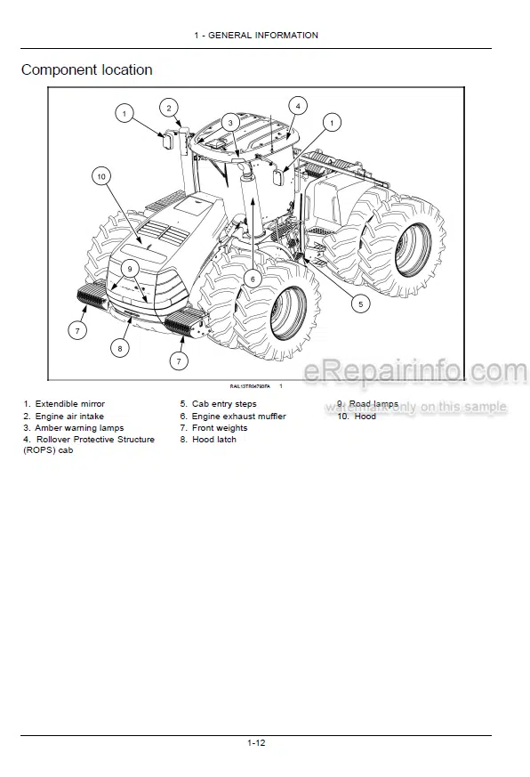 Photo 5 - Case IH Rowtrac Steiger Quadtrac 400 450 500 550 600 Tier 2B Operators Manual Tractor ZFF303800-