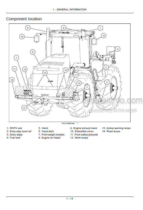 Photo 5 - Case IH Steiger Quadtrac 350 400 450 500 550 600 Operators Manual Tractor