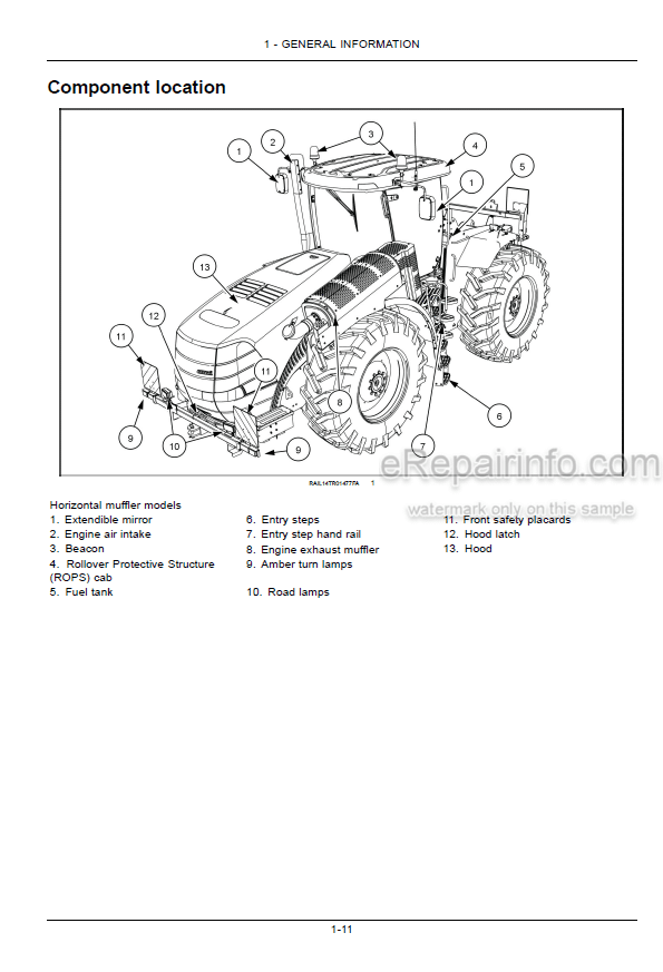Photo 5 - Case IH Steiger Quadtrac 370 420 470 500 540 580 620 Stage IV Operators Manual Tractor JEEZ00000FF314001-