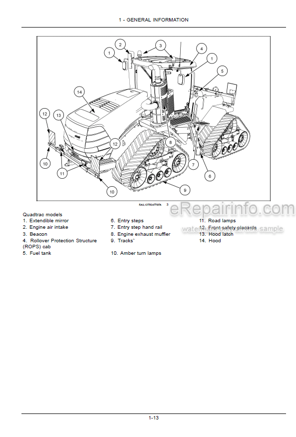 Photo 5 - Case IH Steiger Quadtrac 370 420 470 500 540 580 620 Stage IV Operators Manual Tractor ZFF308001-