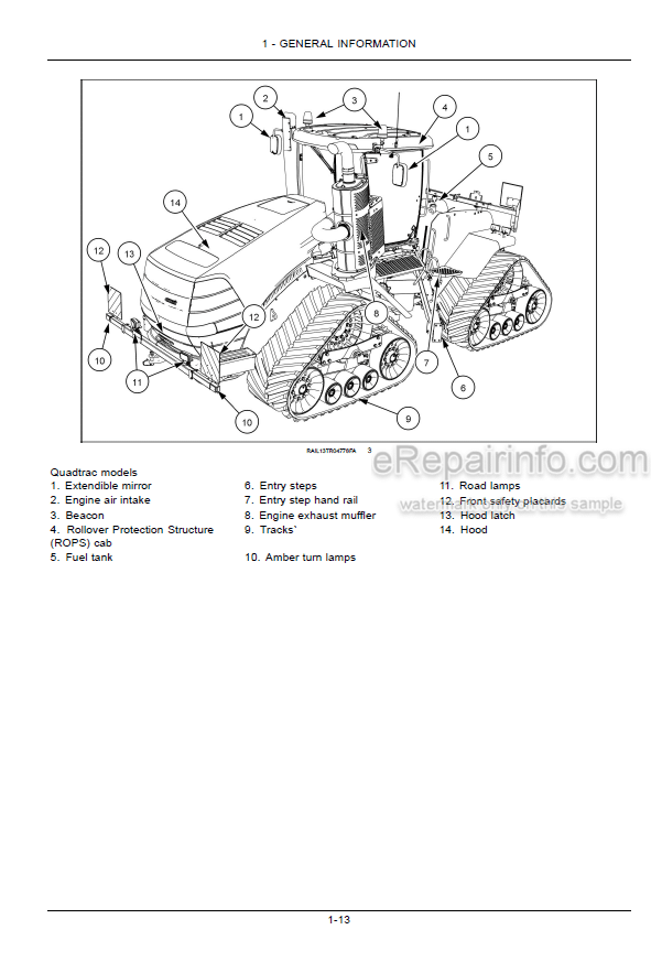 Photo 5 - Case IH Steiger Quadtrac 370 420 470 500 540 580 620 Stage IV Operators Manual Tractor ZGF309000-