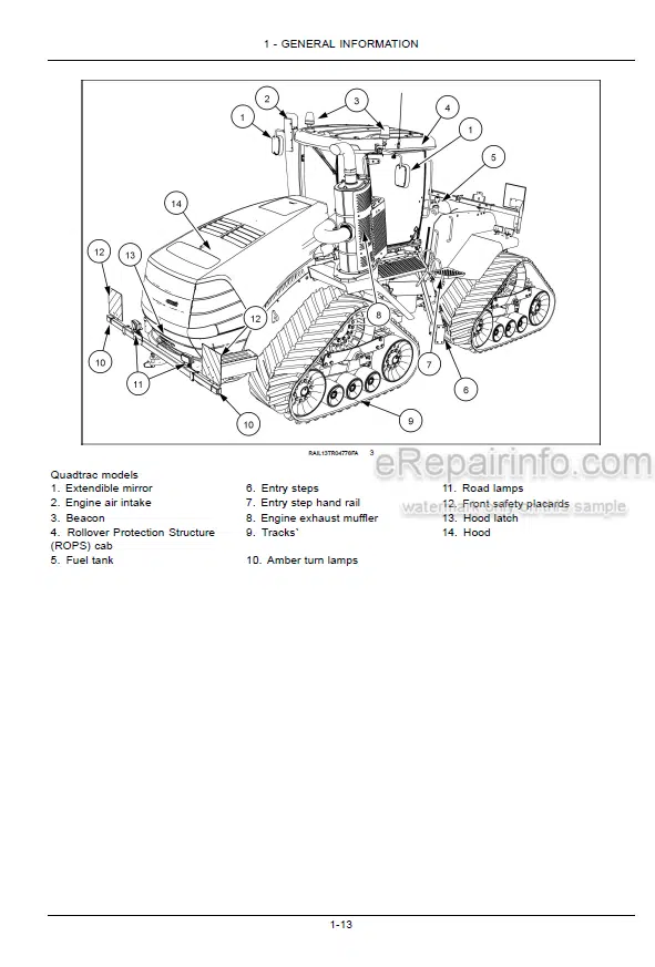 Photo 5 - Case IH Steiger Quadtrac 370 420 470 500 540 580 620 Stage IV Operators Manual Tractor ZGF309000-