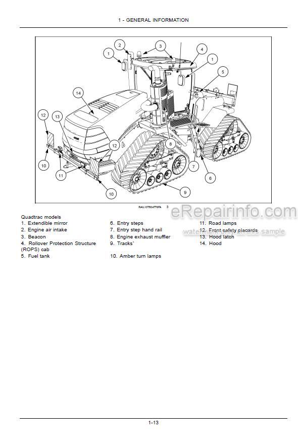 Photo 5 - Case IH Steiger Quadtrac 370 420 470 500 540 580 620 Stage IV Operators Manual Tractor ZHF311500-