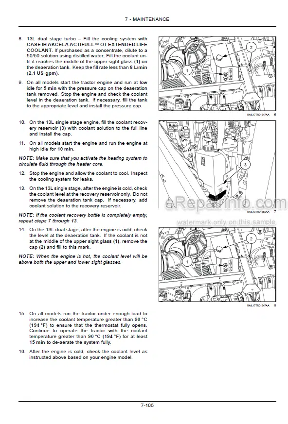 Photo 7 - Case IH MX100 MX110 MX120 MX135 Operators Manual Tractor