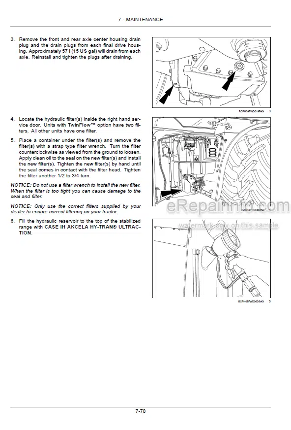 Photo 7 - Case IH Steiger Quadtrac 400 450 500 550 600 Tier 2 Operators Manual Tractor ZEF303001-