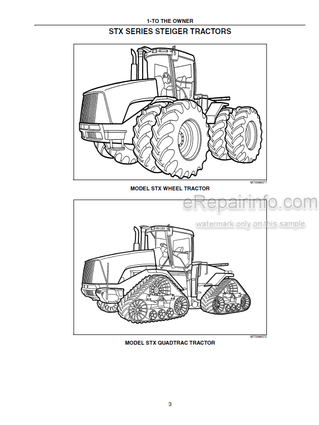 Photo 5 - Case IH Steiger Quadtrac STX380 STX430 STX480 STX530 Operators Manual Tractor