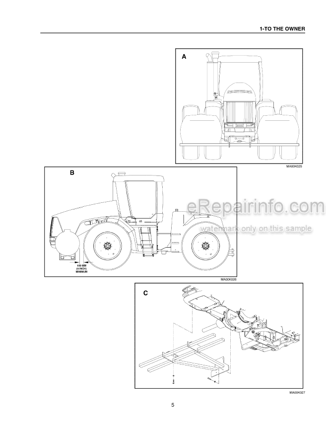 Photo 5 - Case IH Steiger STX275 STX325 Operators Manual Tractor