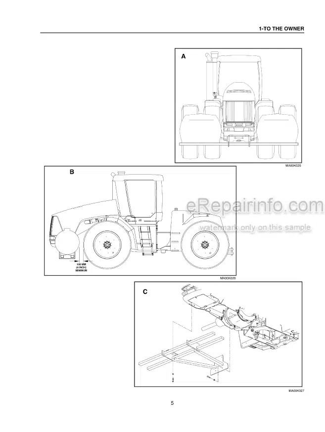 Photo 5 - Case IH Steiger STX275 STX325 Operators Manual Tractor