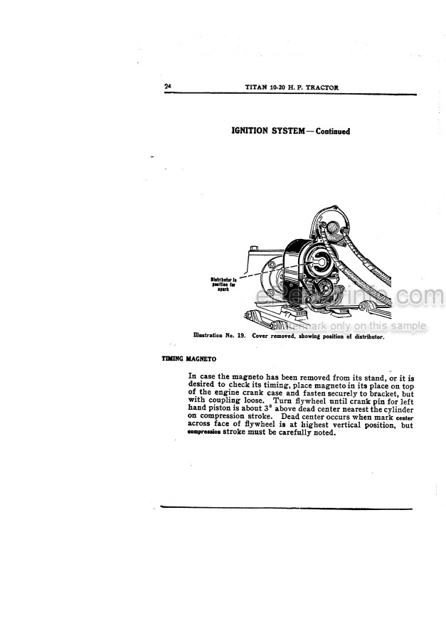 Photo 3 - Case IH Titan 10-20 H.P. Operators Manual Kerosene Tractor