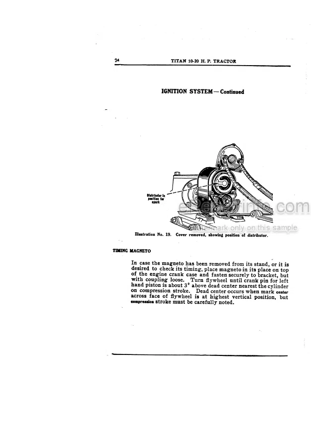 Photo 3 - Case IH Titan 10-20 H.P. Operators Manual Kerosene Tractor