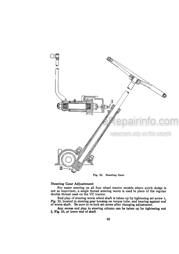 Photo 5 - Case IH V VC VI VO Operators Manual And Parts List Tractor