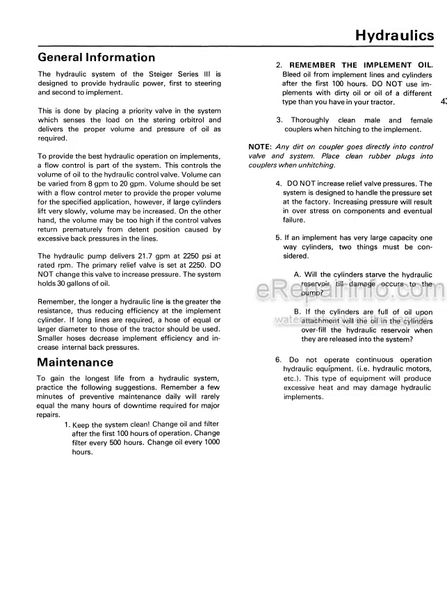 Photo 5 - Case IH Wildcat III Operators Manual Tractor