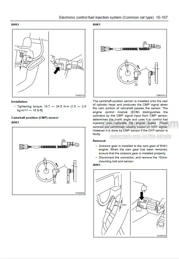 Photo 2 - Hitachi 4HK1 6HK1 Engine Manual Engine Engine Electronic Control And Fuel Injection System