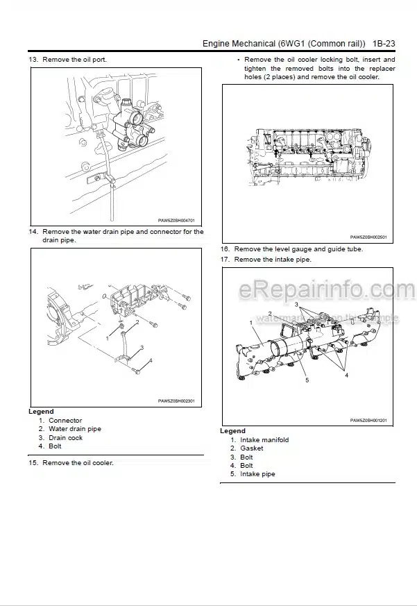 Photo 1 - Hitachi 6WG1 Engine Manual Engine Engine Electronic Control And Fuel Injection System