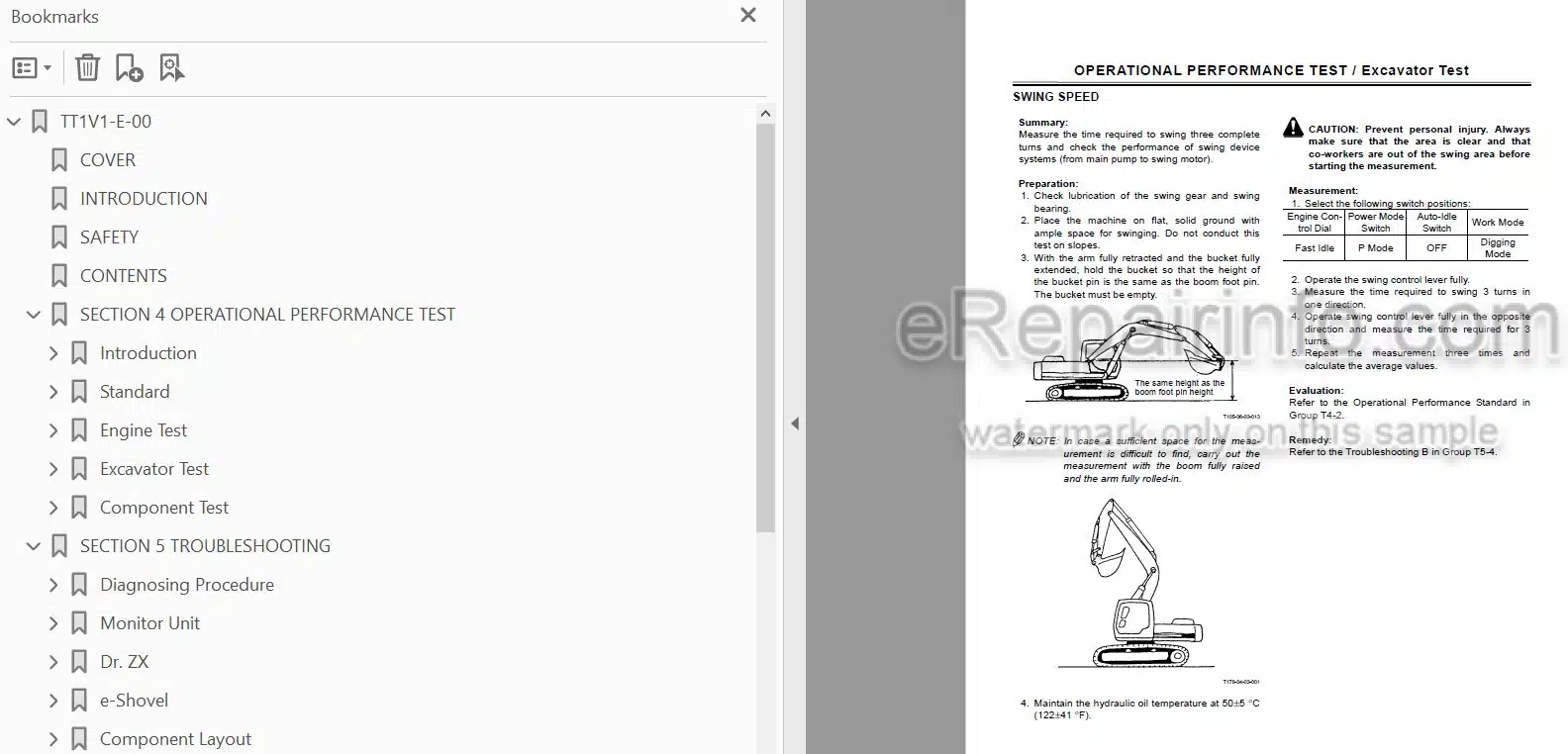 Photo 3 - Hitachi Zaxis 200-3 240-3 270-3 Class Technical Manual Excavator