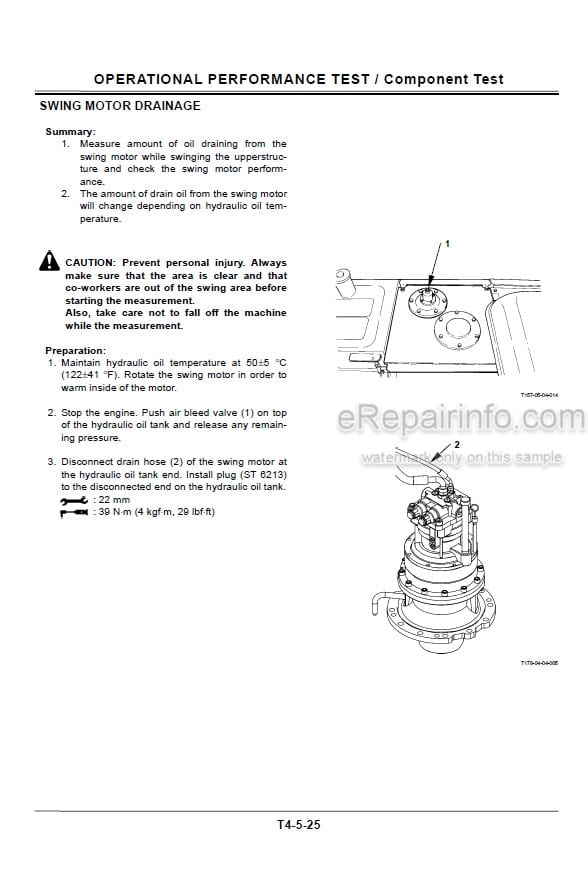 Photo 4 - Hitachi Zaxis 200-3 240-3 270-3 Class Technical Manual Excavator