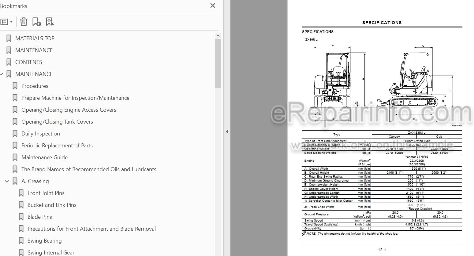 Photo 3 - Hitachi Zaxis 30U-2 35U-2 40U-2 50U-2 Training Text Manual Excavator