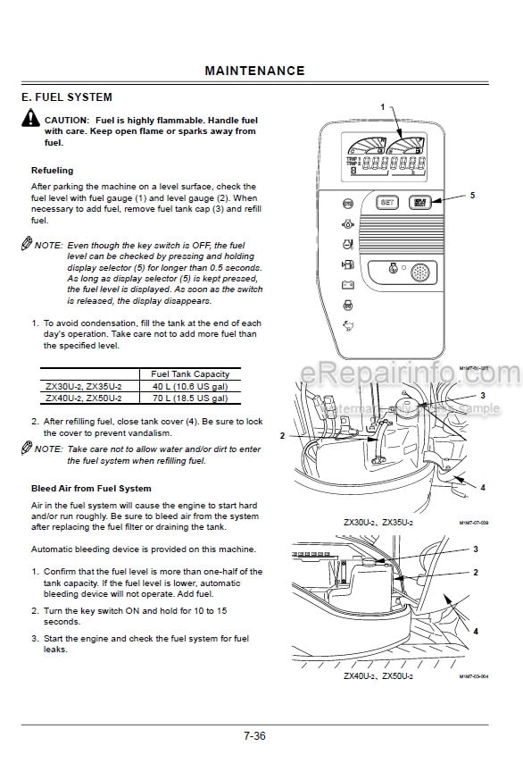 Photo 10 - Hitachi Zaxis 30U-2 35U-2 40U-2 50U-2 Training Text Manual Excavator