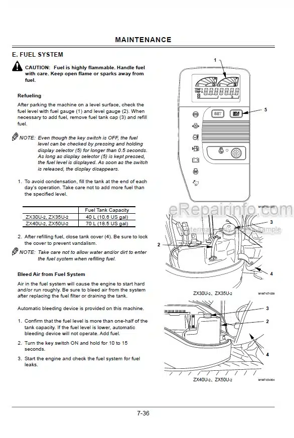 Photo 2 - Hitachi Zaxis 30U-2 35U-2 40U-2 50U-2 Training Text Manual Excavator