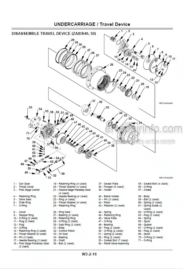 Photo 3 - Hitachi Zaxis 30 35 40 50 Workshop Manual Excavator