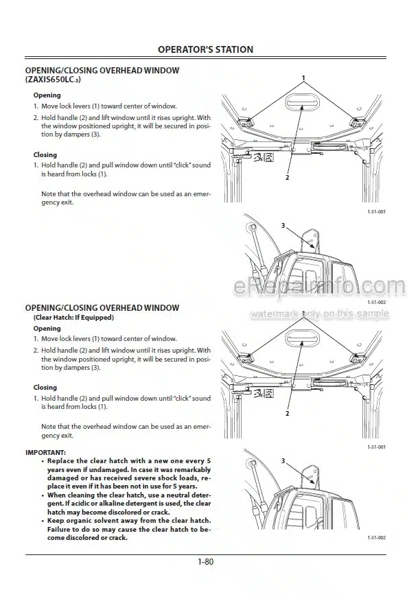 Photo 5 - Hitachi Zaxis 650LC-3 670LCH-3 Operators Manual Hydraulic Excavator