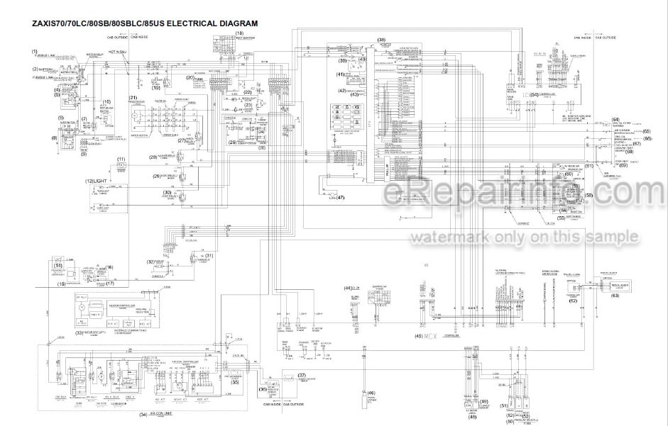 Photo 4 - Hitachi Zaxis 70 70LC 80SB 80SBLC 85US Operators Manual Excavator