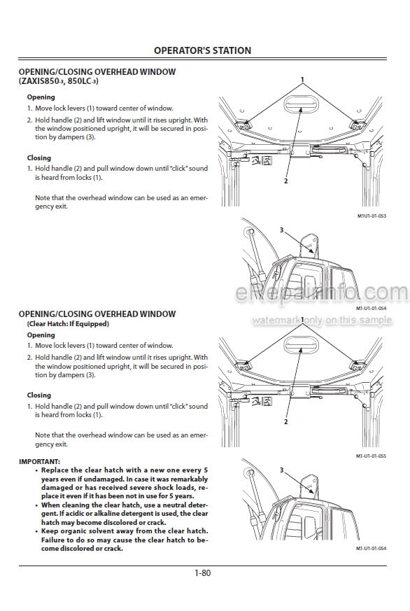 Photo 4 - Hitachi Zaxis 850-3 850LC-3 870H-3 870LCH-3 Operators Manual Hydraulic Excavator